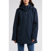 LAUREN Ralph Lauren Women's Quilted Bib Hooded Softshell Jacket