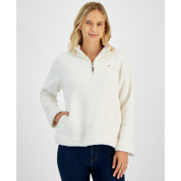 Tommy Hilfiger Women's Sherpa Mock Neck Long-Sleeve Sweater