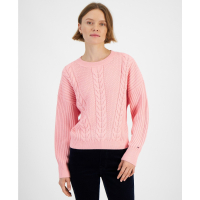 Tommy Hilfiger Ribbed Cable-Knit Sweater pour Femmes