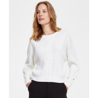 Tommy Hilfiger Ribbed Cable-Knit Sweater pour Femmes