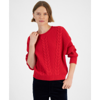 Tommy Hilfiger Ribbed Cable-Knit Sweater pour Femmes