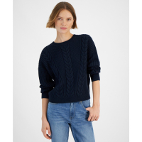 Tommy Hilfiger Ribbed Cable-Knit Sweater pour Femmes