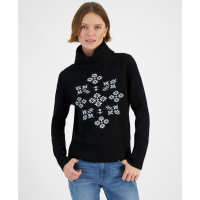 Tommy Hilfiger Women's Snowflake Graphic Turtleneck Sweater