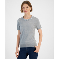 Tommy Hilfiger Women's Rhinestone Crewneck Top