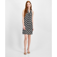 Tommy Hilfiger Women's Dot-Print Tie V-Neck Mini Dress