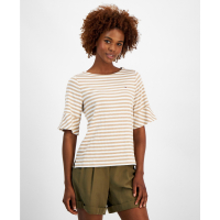 Tommy Hilfiger Mixed-Stripe Crewneck Short-Sleeve Top für Damen