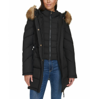 Tommy Hilfiger Women's Faux-Fur-Trim Hooded Puffer Coat