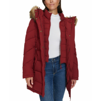 Tommy Hilfiger Faux-Fur-Trim Hooded Puffer Coat pour Femmes