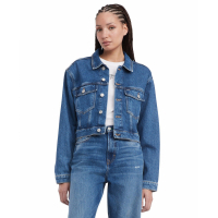 Tommy Jeans Claire Cropped Denim Flag Jacket pour Femmes