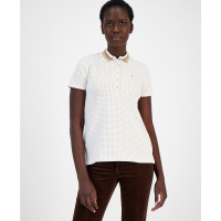 Tommy Hilfiger Women's Dot-Print Glitter-Collar Polo Shirt