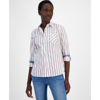 Tommy Hilfiger Women's Cotton Striped Utility Shirt