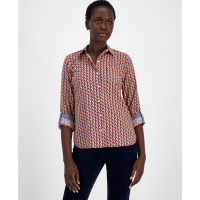 Tommy Hilfiger Cotton Printed Utility Shirt pour Femmes