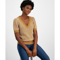 Tommy Hilfiger Dot Knit Puff-Sleeve Sweater pour Femmes