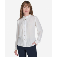 Tommy Hilfiger Women's Lace-Trim Ruffled Blouse