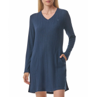 Tommy Hilfiger Ribbed Long-Sleeve Sleepshirt pour Femmes