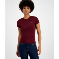 Tommy Jeans Cotton Slim-Fit Linear Logo T-Shirt pour Femmes