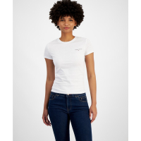 Tommy Jeans Cotton Slim-Fit Linear Logo T-Shirt pour Femmes