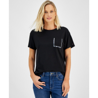 Tommy Hilfiger Embellished Pocket Crewneck T-Shirt pour Femmes