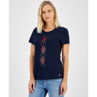 Tommy Hilfiger Embellished Short-Sleeve Crewneck T-Shirt für Damen