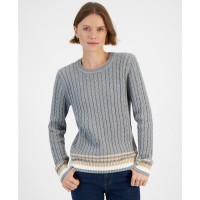 Tommy Hilfiger Cable-Knit Crewneck Sweater für Damen