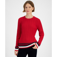 Tommy Hilfiger Cable-Knit Crewneck Sweater für Damen