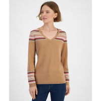 Tommy Hilfiger Women's Fair Isle V-Neck Sweater