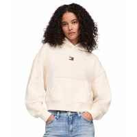 Tommy Jeans Boxy Topstitch Cotton Logo Hoodie pour Femmes