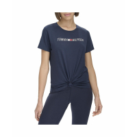 Tommy Hilfiger Knot Front Logo T-Shirt für Damen