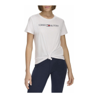 Tommy Hilfiger Knot Front Logo T-Shirt für Damen