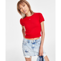 Tommy Jeans Women's Cropped Short-Sleeve Sweater