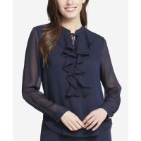 Tommy Hilfiger Ruffled Tie-Neck Blouse für Damen