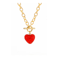 Liv Oliver Women's 'Pave Heart' Necklace