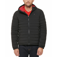 Tommy Hilfiger Men's Stretch Quilted Hooded Jacket