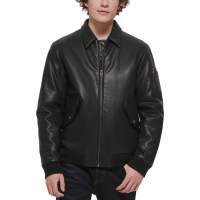 Tommy Hilfiger Men's Faux-Leather Bomber Jacket