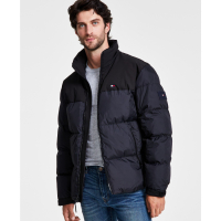 Tommy Hilfiger Men's Mixed-Media Puffer Jacket