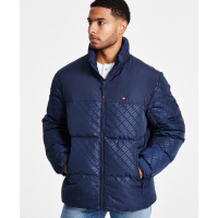 Tommy Hilfiger Mixed-Media Puffer Jacket pour Hommes