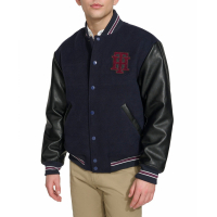 Tommy Hilfiger Men's Wool Mix Logo Varsity Jacket