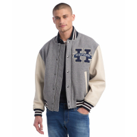 Tommy Hilfiger Leather Varsity Jacket pour Hommes