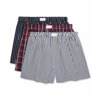 Tommy Hilfiger Men's Patterned Woven Boxers, Pack of 3