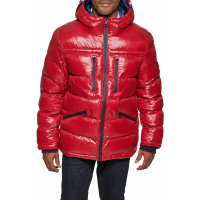 Tommy Hilfiger Men's Pearlized Water Resistant Hooded Puffer Jacket