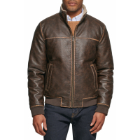 Tommy Hilfiger Men's Faux Leather Bomber Jacket