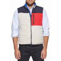 Tommy Hilfiger Men's Faux Shearling Mixed Media Vest