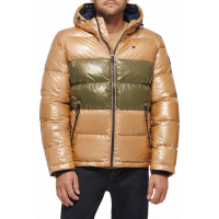 Tommy Hilfiger Men's Quilted Puffer Hooded Mid Length Jacket