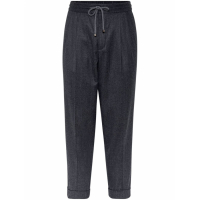 Brunello Cucinelli Pantalon 'Drawstring-Waistband' pour Hommes