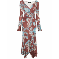 Etro Robe maxi 'Foliage-Print' pour Femmes