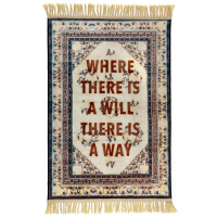 Seletti 'Slogan-Print Burnt' Carpet - 130 x 80 cm