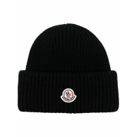 Moncler 'Logo-Patch Ribbed' Mütze für Herren