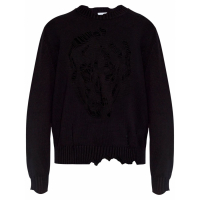 Alexander McQueen Men's 'Distressed Skull' Sweater