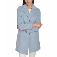 Calvin Klein 'Single-Breasted Wool Blend Coat' pour Femmes