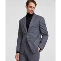 Calvin Klein 'Slim-Fit Gray Solid Wool-Blend Suit Separate Jacket' pour Hommes